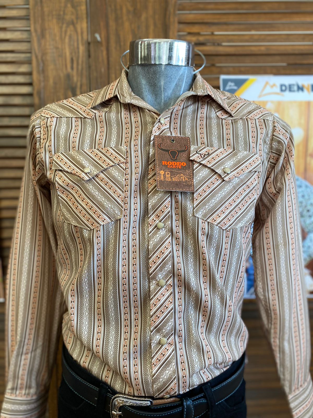 Camisa Rodeo Carte Caballero Amarilla