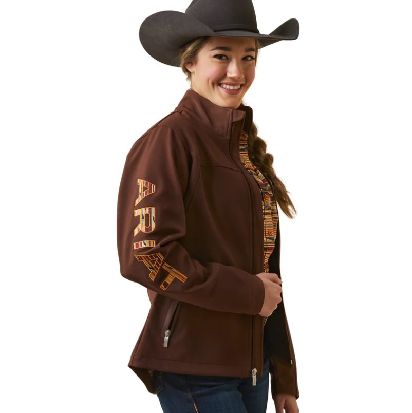 Chamarra Ariat Softshell Team Logo Chimayo Chocolate