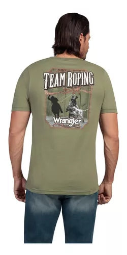 Playera Wrangler Caballero Verde 112337073001