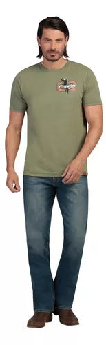 Playera Wrangler Caballero Verde 112337073001