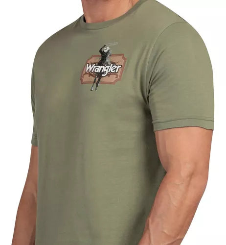 Playera Wrangler Caballero Verde 112337073001