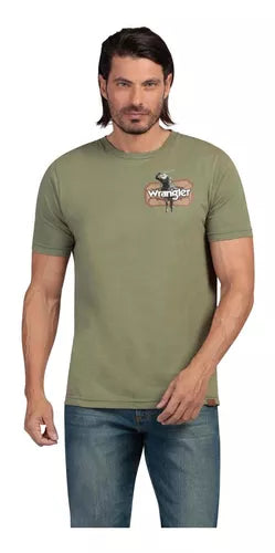 Playera Wrangler Caballero Verde 112337073001