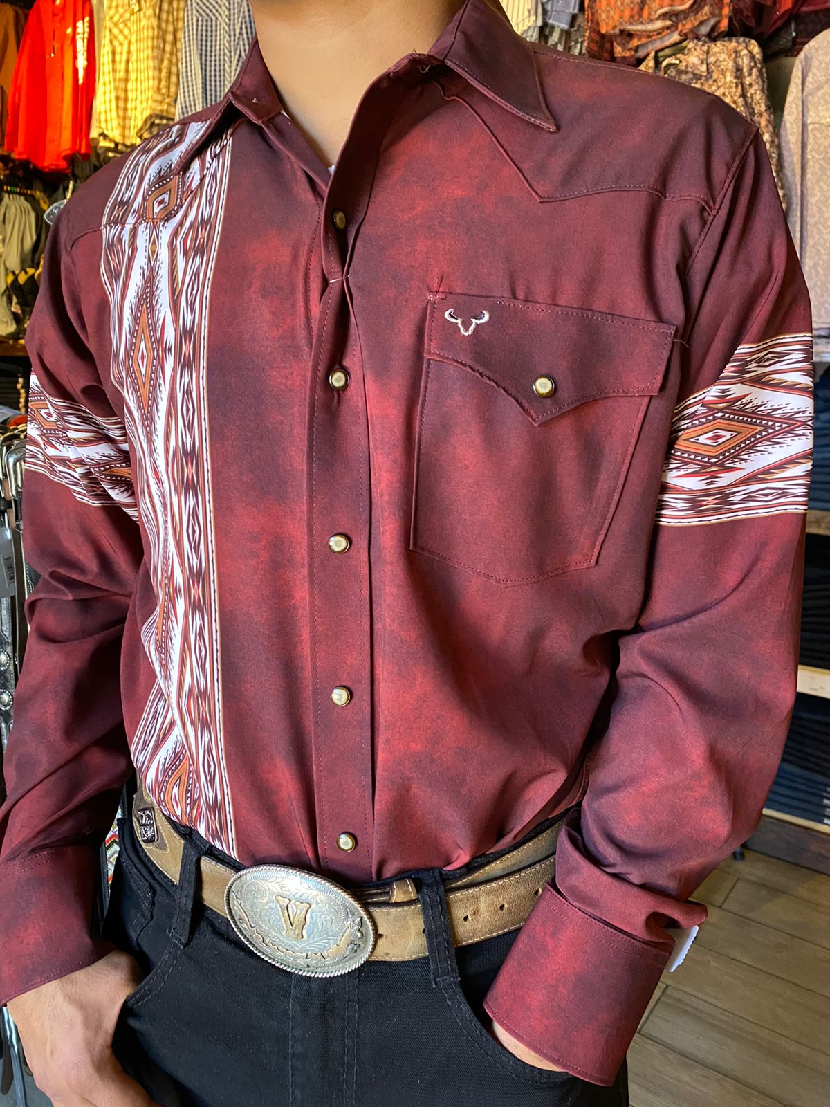 Camisa Rodeo Carte Vino 2630016123