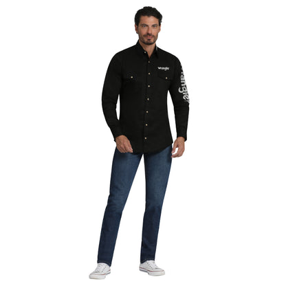 Camisa Wrangler Caballero Logo Negro